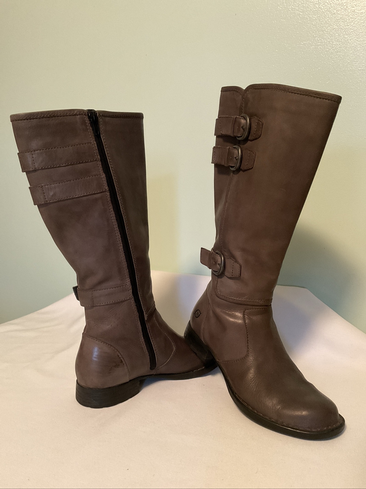 BOC Born Concept Tall Riding Boots Womens Size 6 Gray… Gem