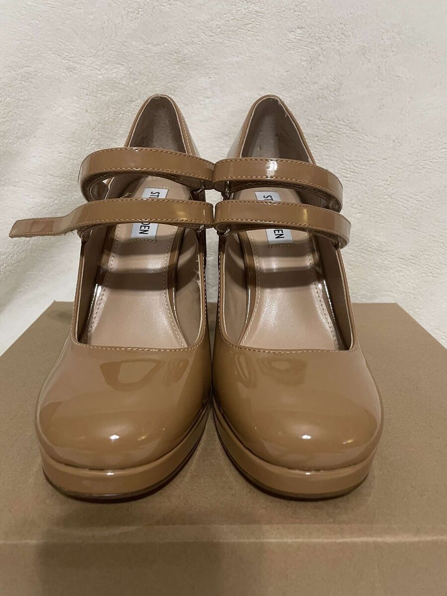 Steve Madden Viyana Camel Patent Heeled Shoes | MYER