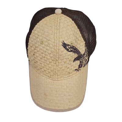 American Eagles Baseball Trucker Straw Hat Cap