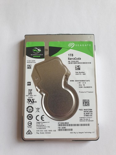 Seagate BarraCuda 1TB 2.5" SATA HDD – ST1000LM049 – 7200RPM – 128MB Cache