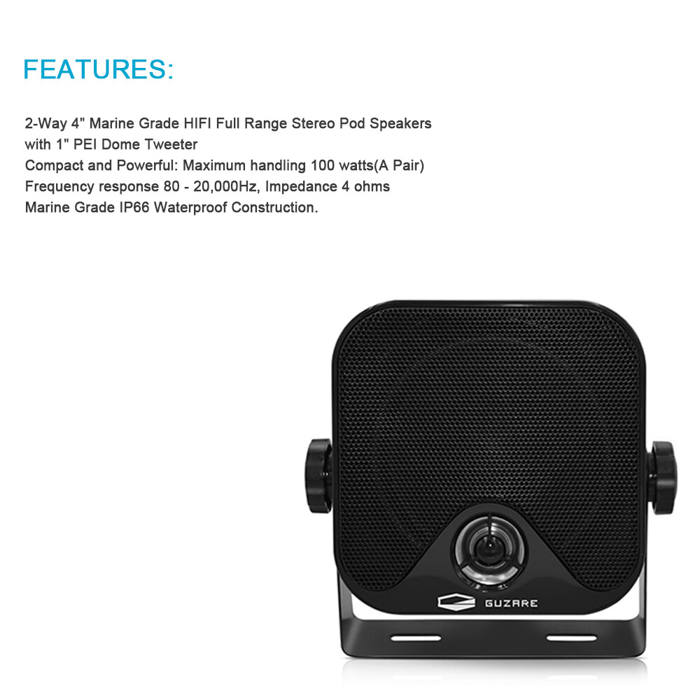 Marine Audio System Waterproof Outdoor Boat Speaker Box Garden for Car