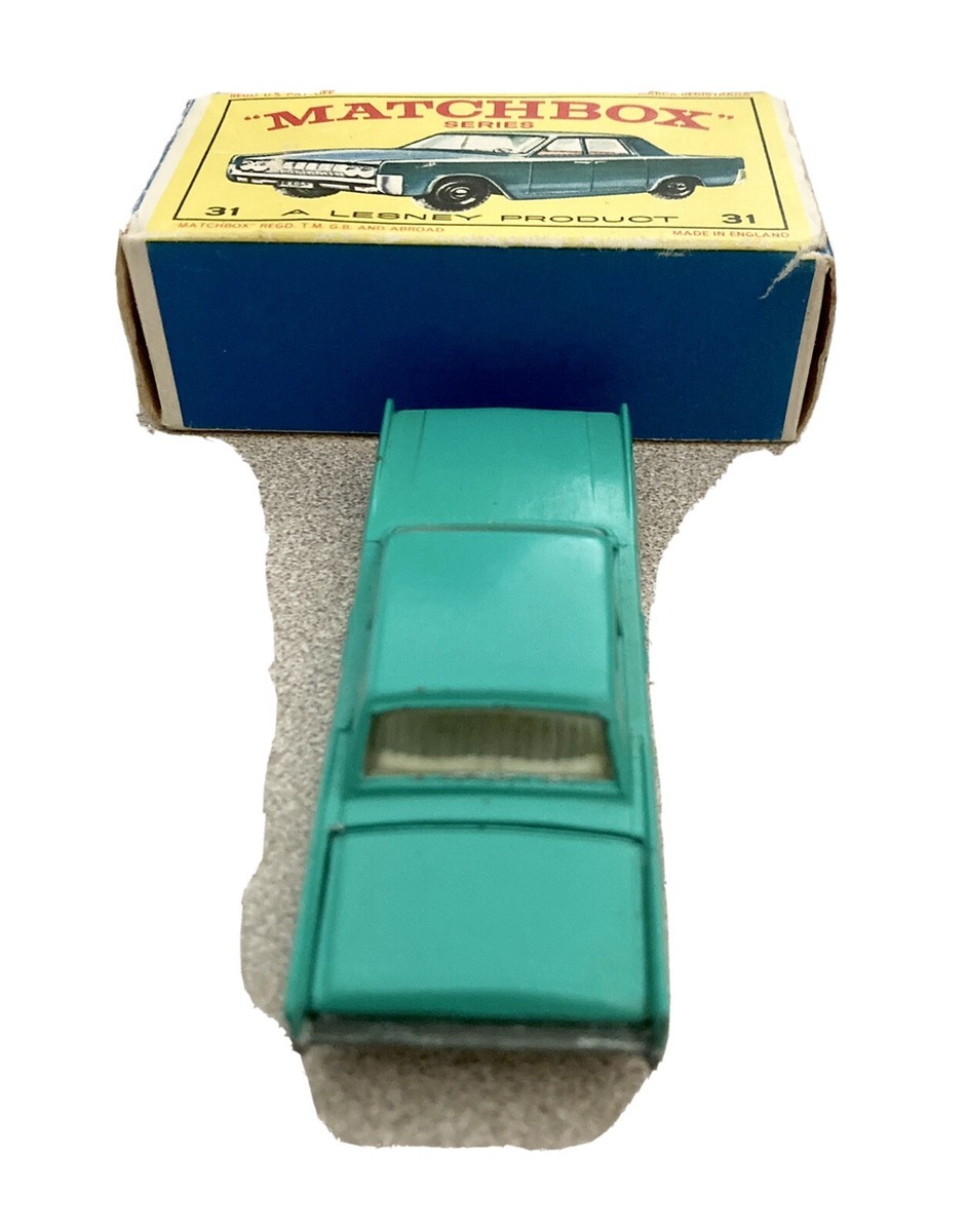 🏁 MATCHBOX Lesney Vintage 1967 Turquoise Lincoln Continental w