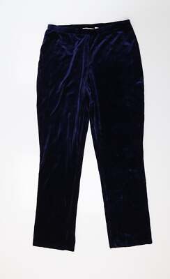 Susan Graver Damen Hose blau Polyestermischung Größe S L29 in