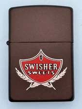 Vintage 1995 Swisher Sweets Black Matte Ziplight With Zippo Lighter Insert  NEW
