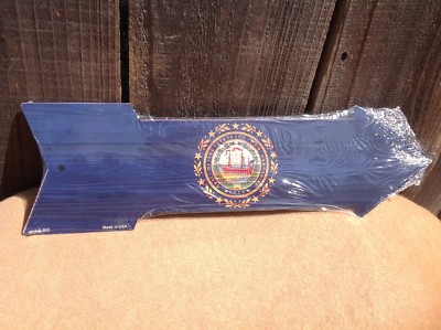 New Hampshire State Flag This Way To Arrow Sign Direction Novelty Metal 17'' x 5''