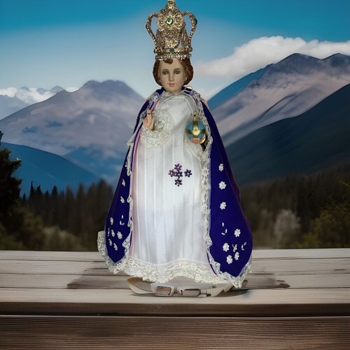 De colección Niño Jesús de Praga 1966 Tiza Columbia Estatuaria Italia Cristiana - Imagen 3 de 19