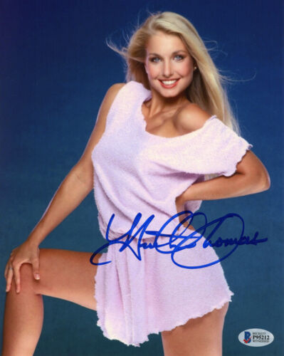 HEATHER THOMAS SIGNED 8x10 PHOTO FALL GUY SEXY PIN UP RARE BECKETT WITNESSED BAS - 第 1/2 張圖片