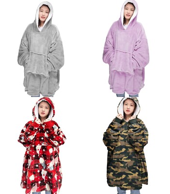 Extra Plüsch äußerer Flanell übergroße Kuschel-Hoodies Sherpa Line Reverse Einheitsgröße