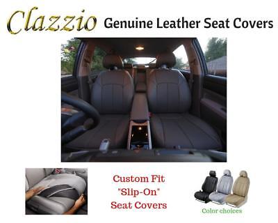 Clazzio Genuine Leather Seat Covers For 2004 2007 Honda Accord Sedan Lx Se Black - 2004 Honda Accord Front Seat Covers