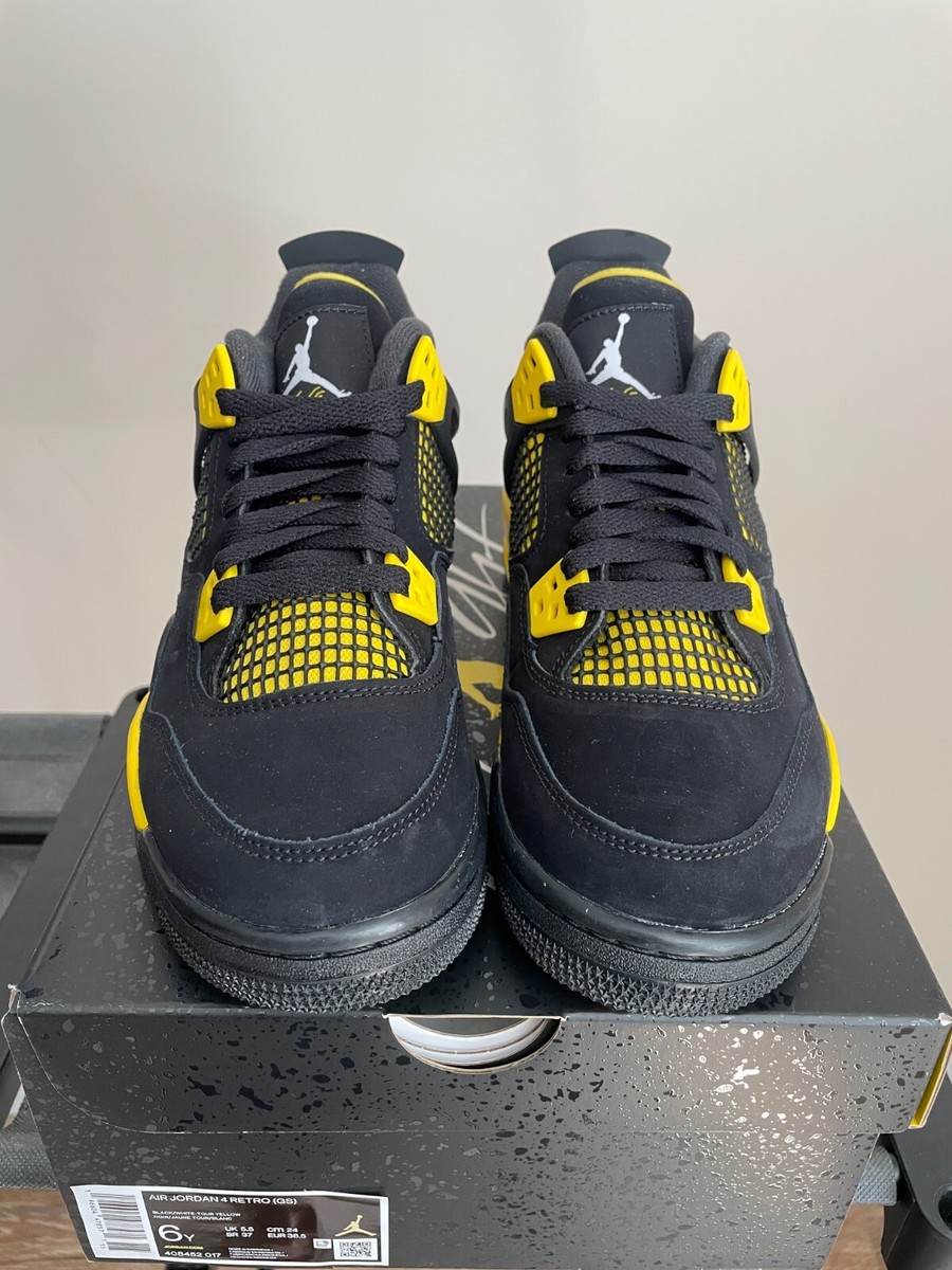 Jordan 4 Thunder Retro GS 6y / 7.5 Women 408452-017 NEW