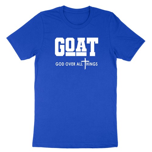 Faith Shirt Religious Gifts Christian Quotes God Over All Things Tshirt GOAT Tee - Picture 11 of 21