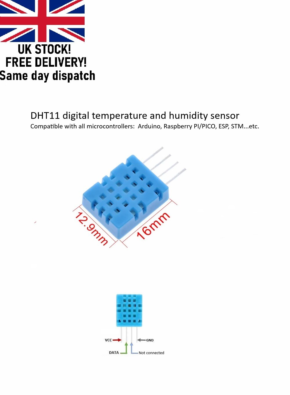 DHT11 Digital Module Humidity Temperature Sensor FREE CABLE Arduino Raspberry PI