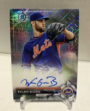 2017 Bowman Chrome Auto Wuilmer Becerra Rookie Mega Mojo NY Mets on card auto