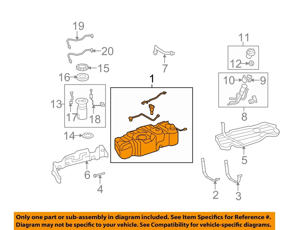 Tanque de combustible OEM 2009 2010 2011 2012 2013 Toyota Tundra Foto 3 de 4