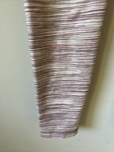 ATHLETA GIRL High Rise Printed Leggings and Bra Set Size XL 14 Pink Space Dye - Picture 4 of 11