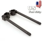 US Ship Universal Regular 50mm Clip Ons clipon Fork Handle Bars Handlebar Black