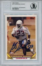 Garrison Hearst Autographed 1993 Topps #101 Rookie Card Beckett Slab 36306