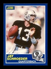 1989 SCORE FOOTBALL BASE SET 1-165 SEE DROP DOWN MENU FOR CARD YOU WILL RECEIVE