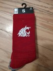 BRAND NEW! WASHINGTON STATE COUGARS CREW SOCKS, ADULT MEDIUM/LARGE, STRIDELINE! — photo 1