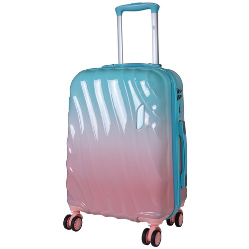 Kofferset 3tlg bunt Farbverlauf Hartschale Koffer Trolley Reisekoffer pink blau - Bild 5 von 28