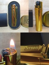 Briquet CLIPPER METAL pierre GOLD DORÉ OR CHROME boite métal Collection Reusable