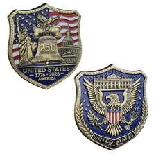 United States 250 Anniversary Challenge Shield Coin Commemorative I 1-pc
