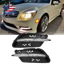 2x LED DRL Daytime Running Light Lamp For Benz W204 C Class C300 Sport 2008-2011