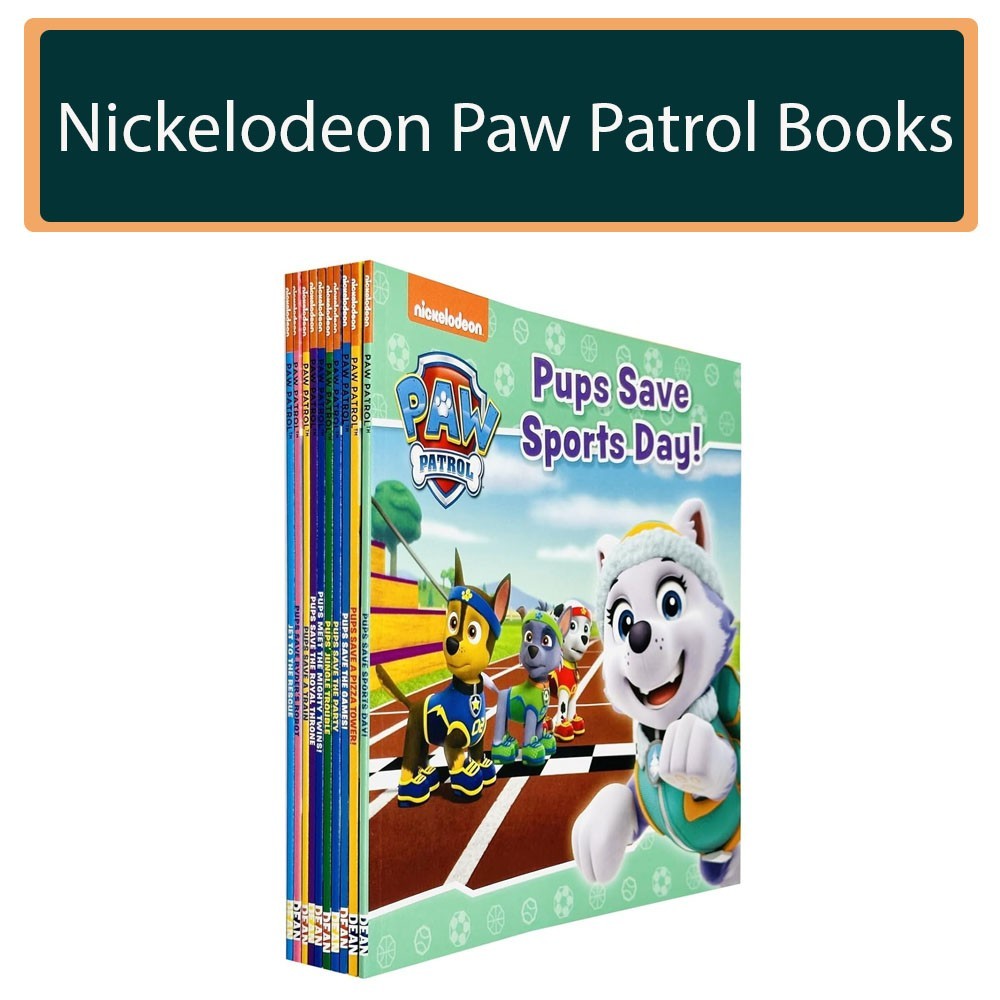 Nickelodeon Paw Patrol 10 Books Collection Set Pups Meet The Mighty Twins, Save