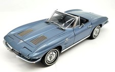 AUTOart MILLENNIUM Silver Blue 1/18 Chevrolet Corvette 1963 Convertible Minicar