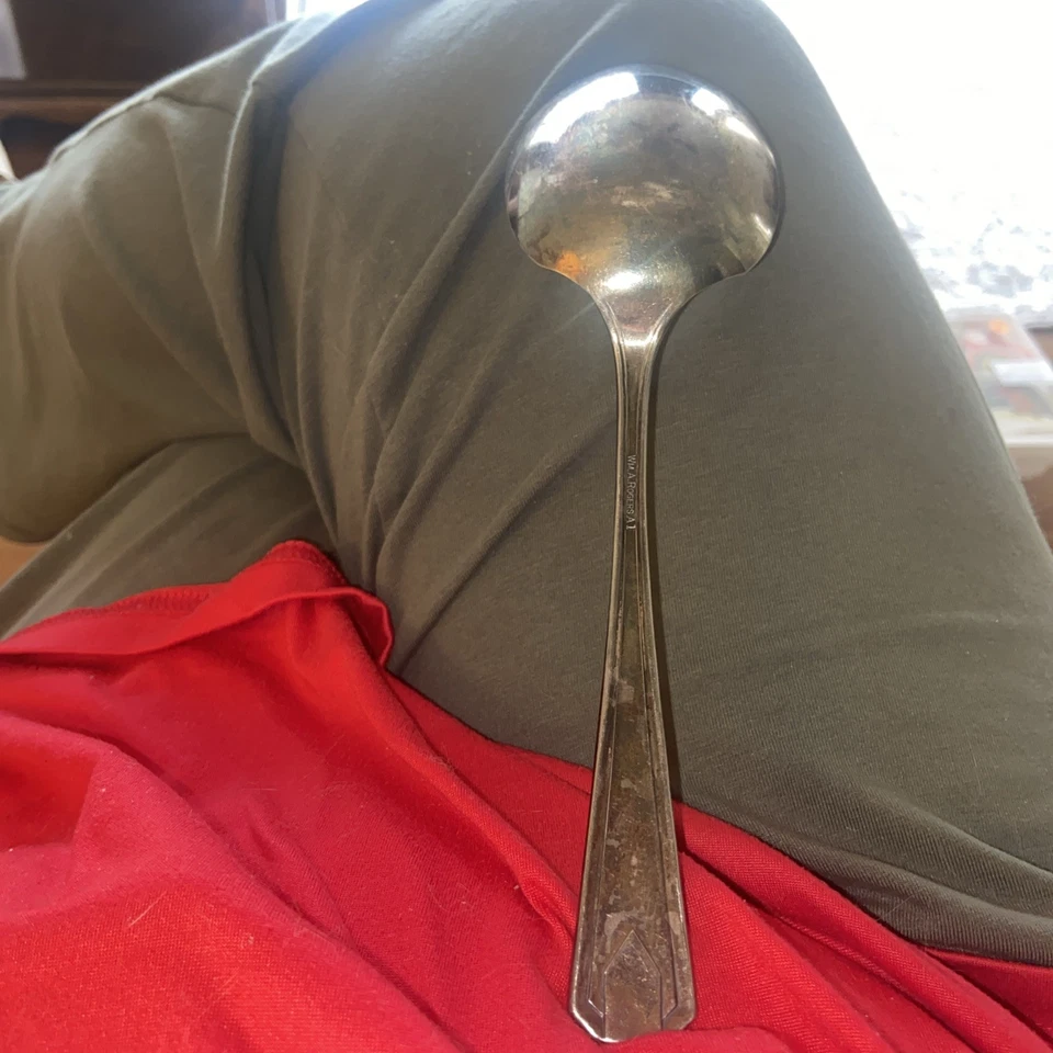 Cuchara de servir plateada primavera alrededor de 1933 Foto 2 de 4