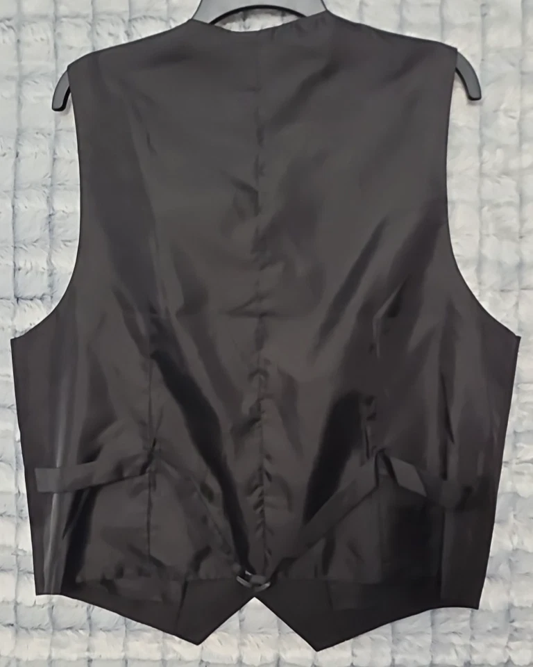 Umo Lorenzo Ropa Formal Chaleco Negro Para Hombre Grande Clásico Vestido Formal Ropa de Club Foto 3 de 3