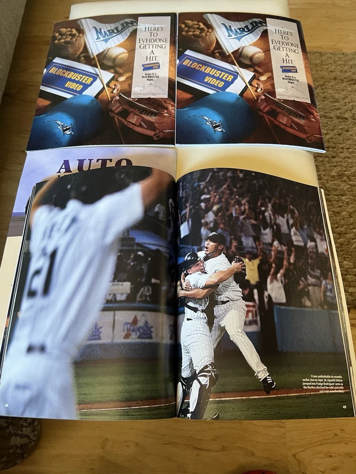 Vintage 1997 Marlins Programs Memobrilla World Series Lot Of 4 Pudge Edgar Brown - Image 3 of 4