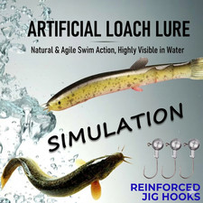 100pcs Soft Bionic Loach Fishing Lure Sinking Fish Pencil Bait For River