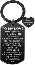 To My Love Keychain Gifts for Husband Boyfriend Soulmate Gifts Anniversary