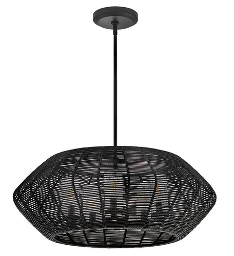 Hinkley Lighting 10385 Luca 5 Light 28"W Lisa McDennon Open Air - Black / Camel - Picture 9 of 9