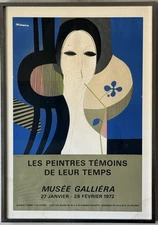 ANDRE MINAUX VINTAGE FRENCH MODERN ABSTRACT EXHIBITION LITHOGRAPH POSTER 1972