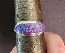 Navajo opal silver ring925 stampedsize 10.5originally 100