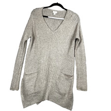 Caslon Women sweater Tunic Size Knit Long Sleeve Pockets XS