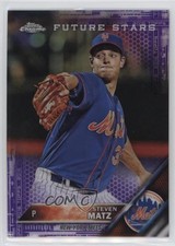 2016 Topps Chrome Future Stars Purple Refractor 131/275 Steven Matz #195 uk2