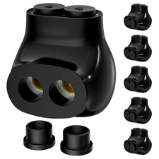 2 Port Insulated Multi Tap Connector, 4-14 AWG Wire Connectors, Single-Sided Ent