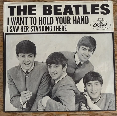 Beatles I Want To Hold Your Hand Capitol 5112 45rpm W/PS 1st Press Walter Hofer