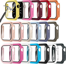 18 Pack PC Screen Protector Case Compatible with Apple Watch Series 4 5 6 SE SE