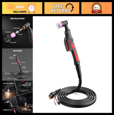 High-Frequency Plasma Cutting Torch AG60P 4M for BTC500DP BTC650DP CUT55P - Red