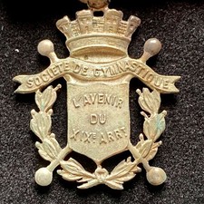 Medal - Gymnastic Society  The Future of the XIXth Arrondissement  1880 1906