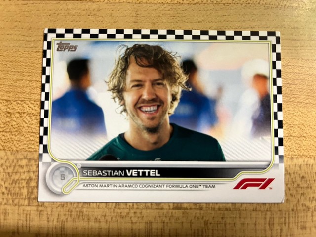 Sebastian Vettel 2022 Formula One Topps Flagship Checkered Card