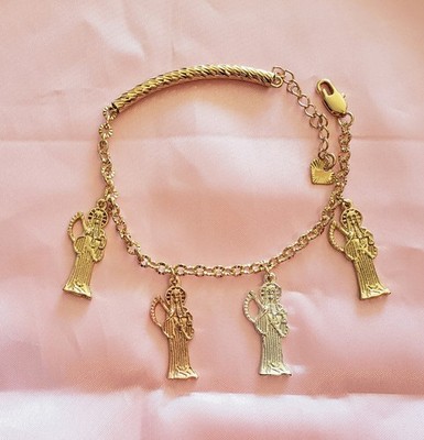 Armband dreifarbig religiös goldfarben ca. 7,5'' anlaufgeschützt (K1)