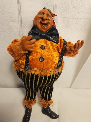 Vintage Pumpkin Head Man Winward Halloween Figurine 
