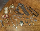 Vintage 18 Piece Costume Jewelry Lot Necklaces Pendants Rings Sarah Cov 925 Musi
