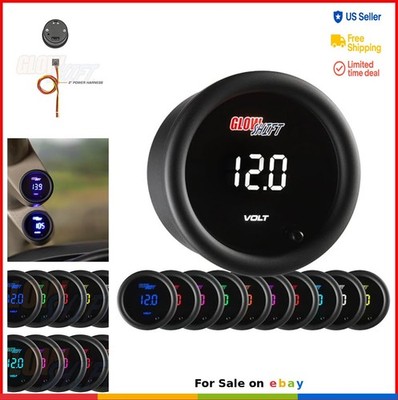 Digital Volt Gauge with Multi-Color LED Display and Tinted Lens