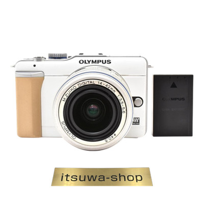 Olympus PEN E-PL1 weiß mit 14-42mm Objektiv getestet ohne Karton mit Akku